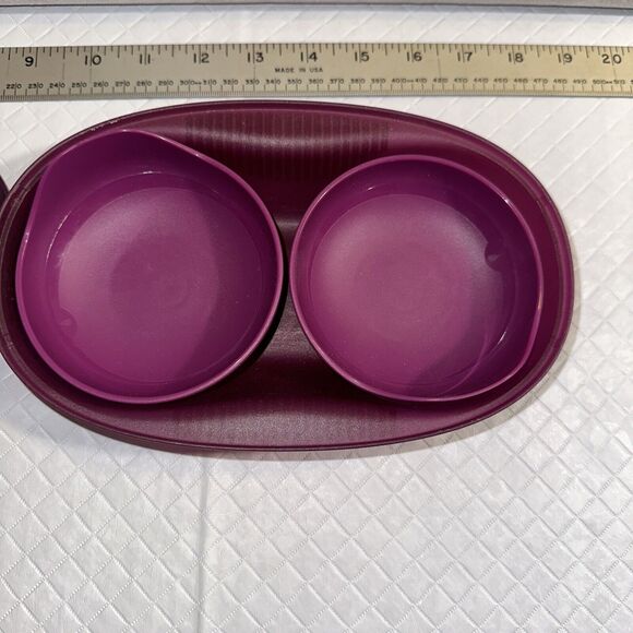 Tupperware Breakfast Microwave Omelet Egg Cooker 6996B Purple w/ 2 inserts - Picture 3 of 4